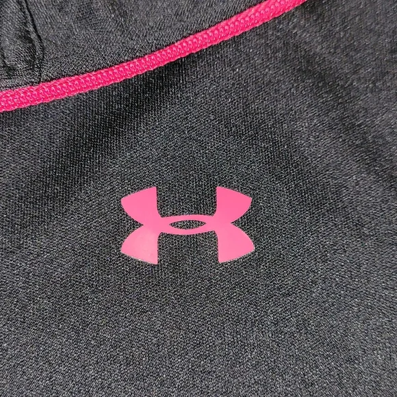 Under Armour Womens 1/4 Zip Semi-Fitted Longsleeve Size:M Black/Pink Heatgear. - Picture 6 of 8